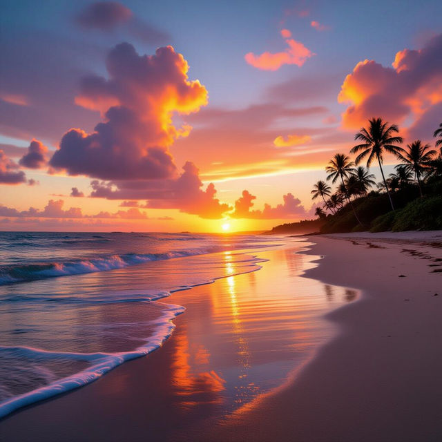 Beach Sunset Wallpapers - Made With AI gallery