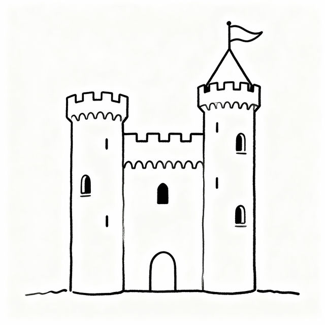 Castle Simple Drawings gallery