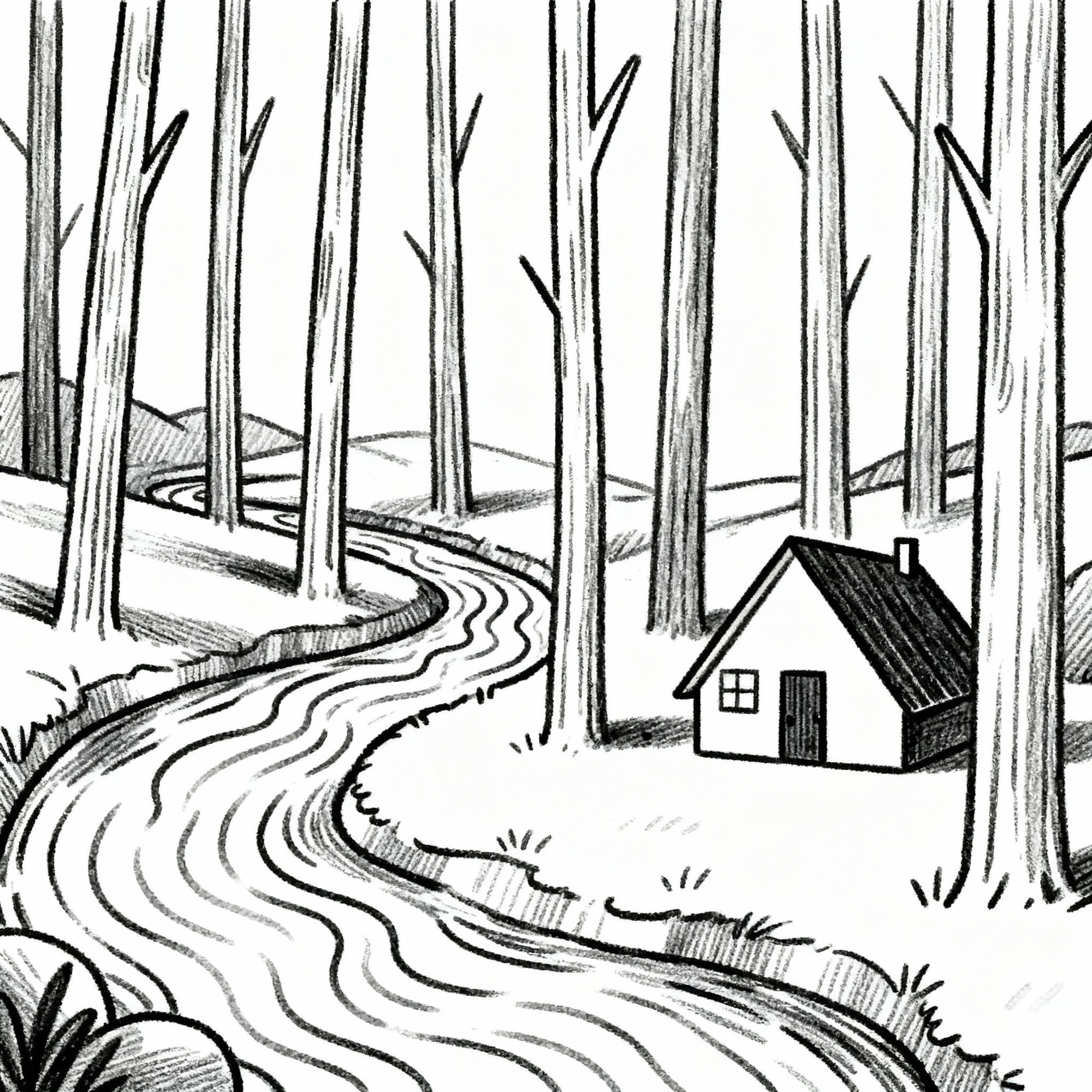 Easy Nature Drawings - AI Generated Art