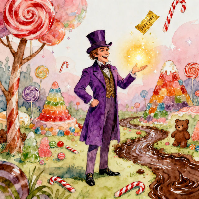 Willy Wonka Drawings - AI Generated gallery