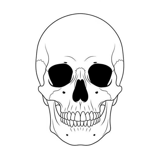 Skull Drawing Easy: AI-Generated Art gallery