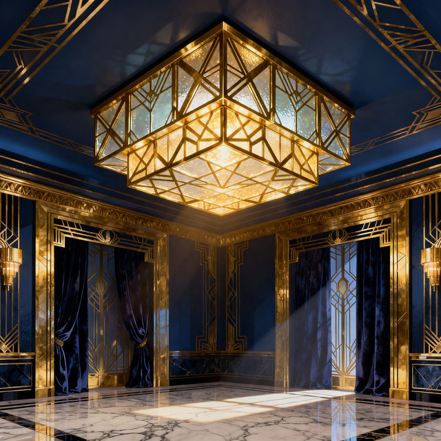 Art Deco Ceiling Lights - AI Generated gallery