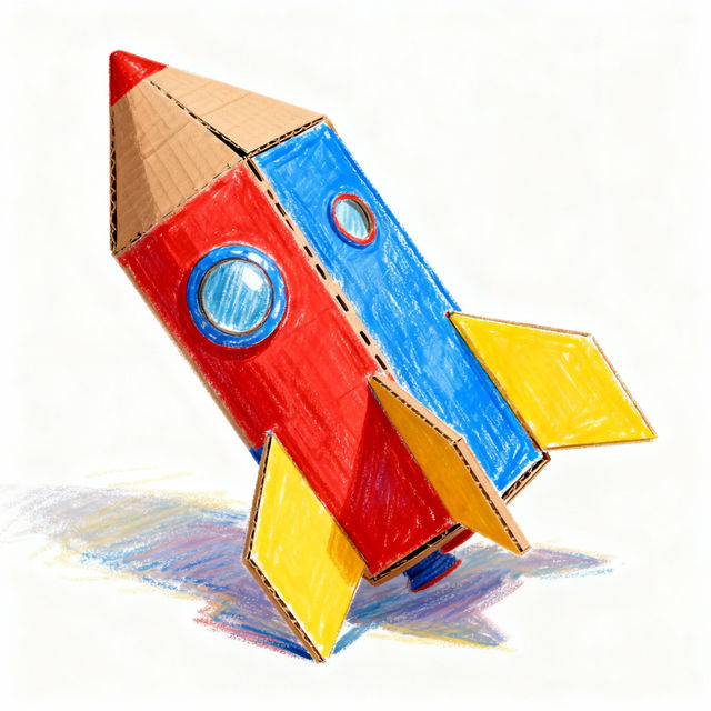 Cardboard Box Drawings - AI Generated gallery