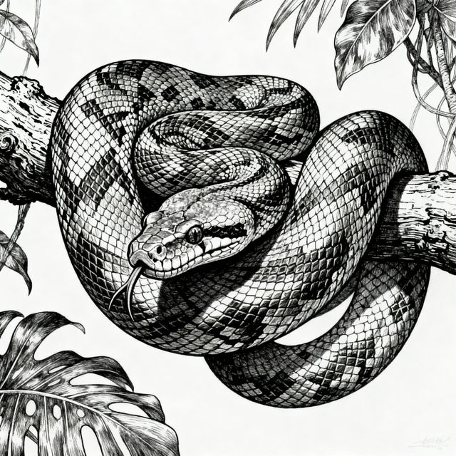 Anaconda Drawings - AI Generated gallery