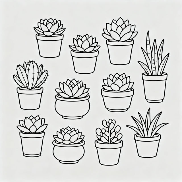Easy Succulent Drawings gallery
