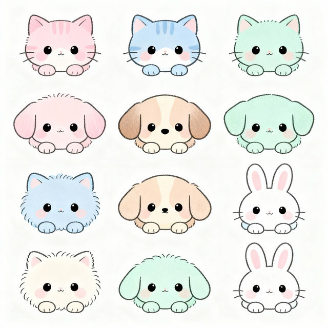 Cute Animal Drawings - Easy AI Creations gallery