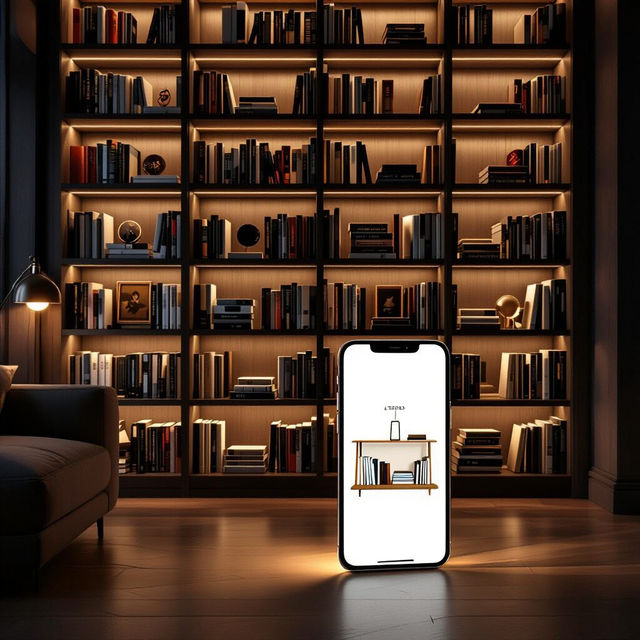 Bookshelf iPhone Wallpapers - AI Generated gallery