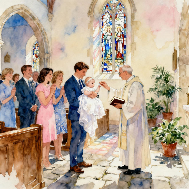 Baptism Drawings - AI Generated gallery