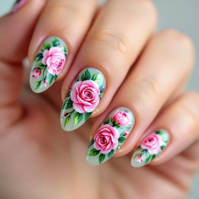 Nail Art Flower Designs gallery