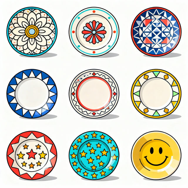 Plate Clip Art - AI Generated Designs gallery
