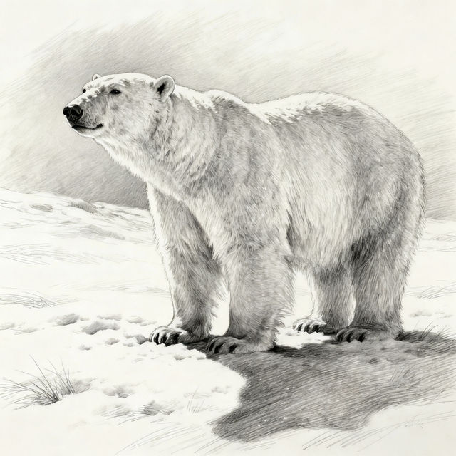 Polar Bear Sketches - AI Art gallery