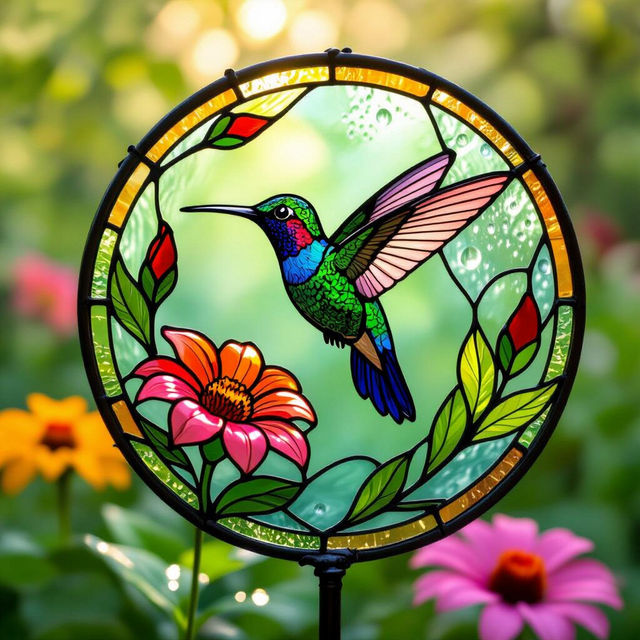 Glass Art For Gardens - AI Generated gallery