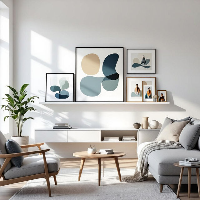 Floating Picture Ledges - AI Generated gallery