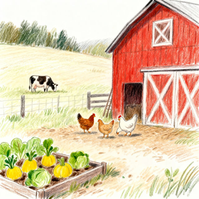 Easy Farming Drawings gallery