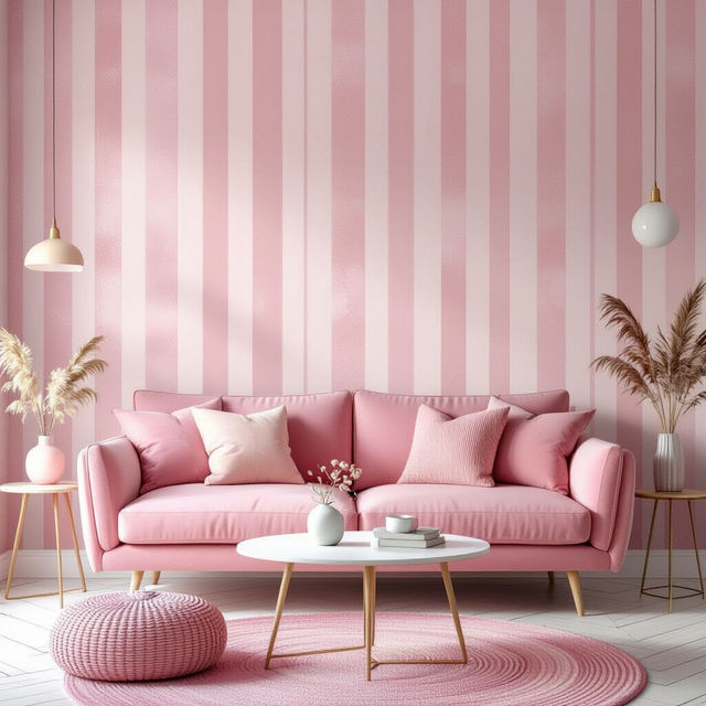 Pink Striped Wallpaper - Made With AI gallery
