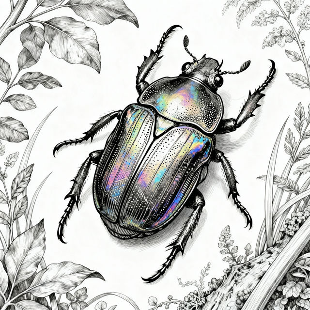Beetle Drawings - AI Art gallery