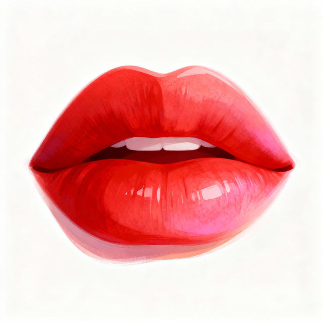 AI Generated Drawing Of Lips gallery
