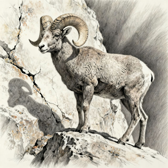 Bighorn Sheep Drawings gallery