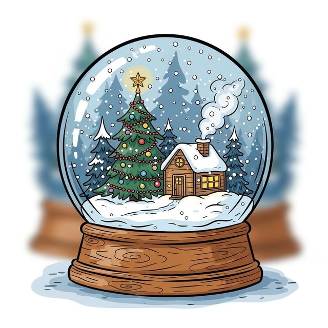 AI Snow Globe Drawings Gallery gallery