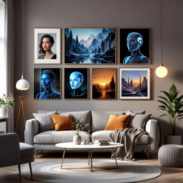 Picture Hanging Ideas - Made With AI gallery
