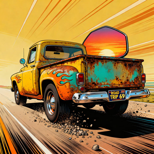 Cool Truck Drawings - Made With AI gallery