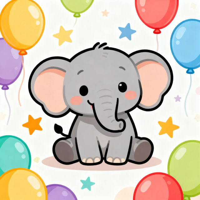 Elephant Drawing For Kids gallery