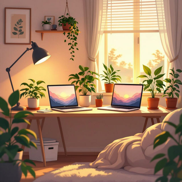 Lofi Desktop Wallpaper - Made With AI gallery