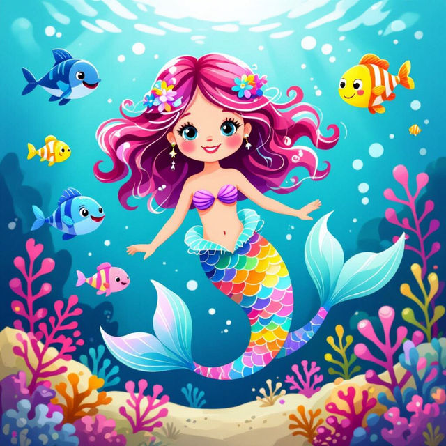 Mermaid Drawings for Kids gallery