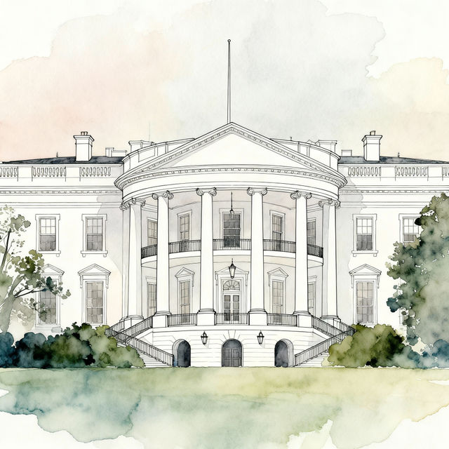 White House Simple Drawings gallery