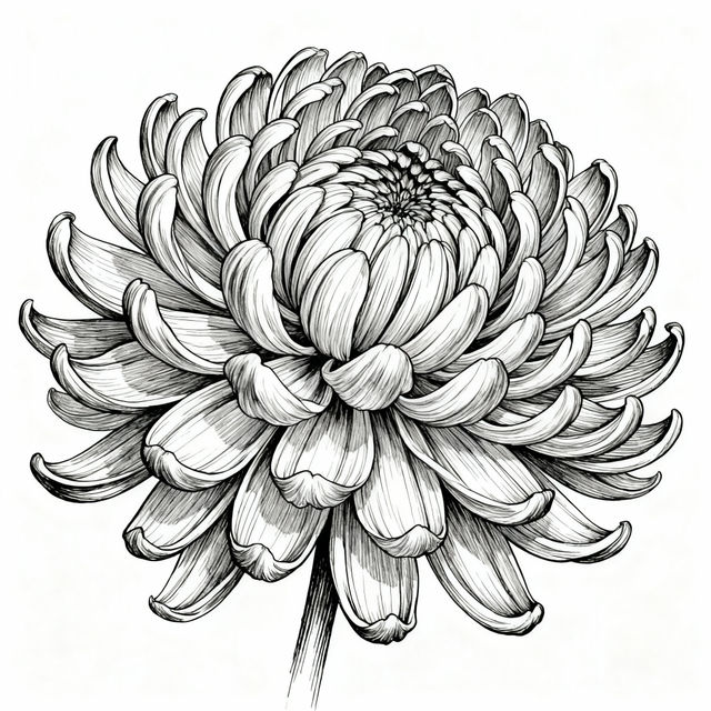 Chrysanthemum Flower Drawings gallery