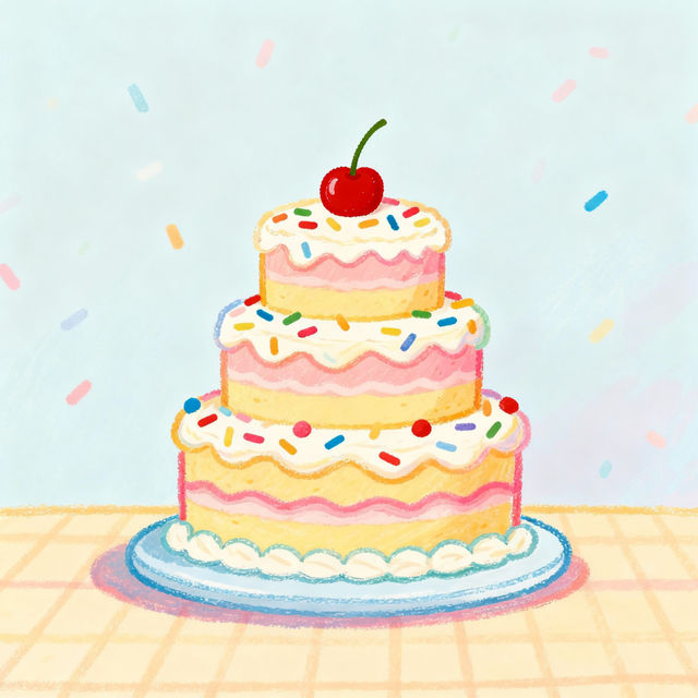 Cute Cake Drawings - Made With AI gallery