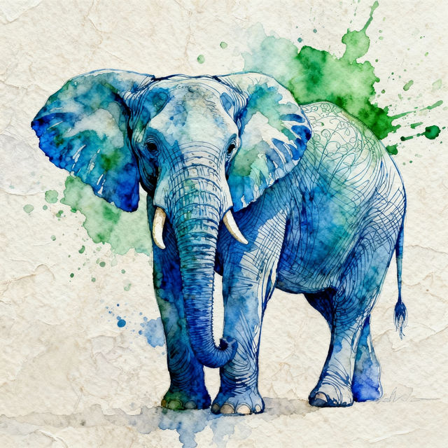 Elephant Drawings - Made With AI gallery