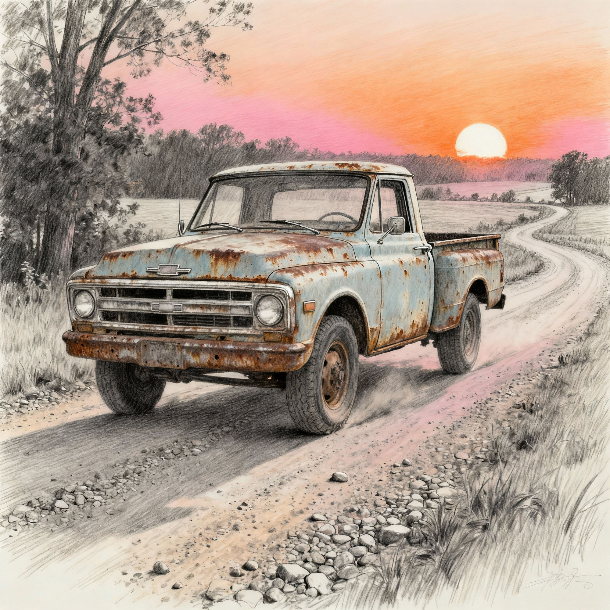 Trucks Drawings - Create Your Own AI Art