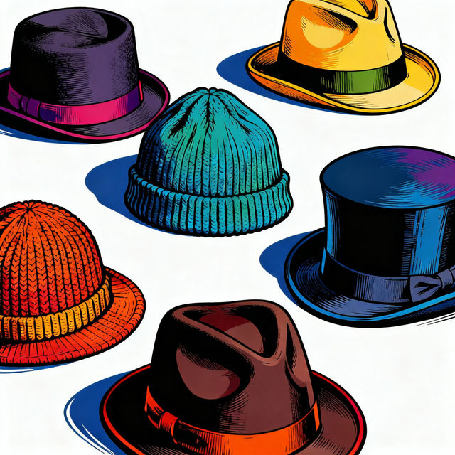 Hats Drawings - AI Generated gallery