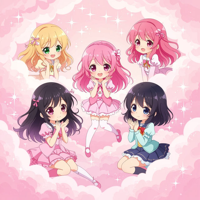 Pink Girl Wallpaper - AI Generated gallery