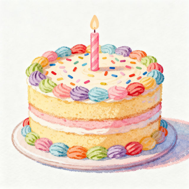 Cute Birthday Cake Drawings gallery