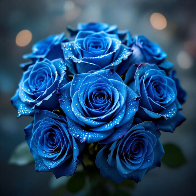 Blue Roses Wallpaper - AI Generated gallery