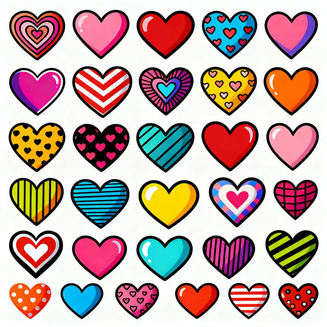 Clip Art Hearts - Made With AI gallery