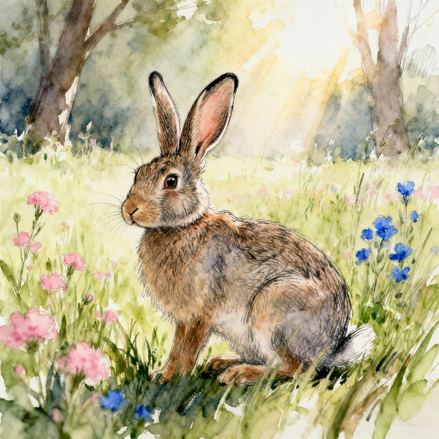 Jack Rabbit Drawings - AI Generated gallery