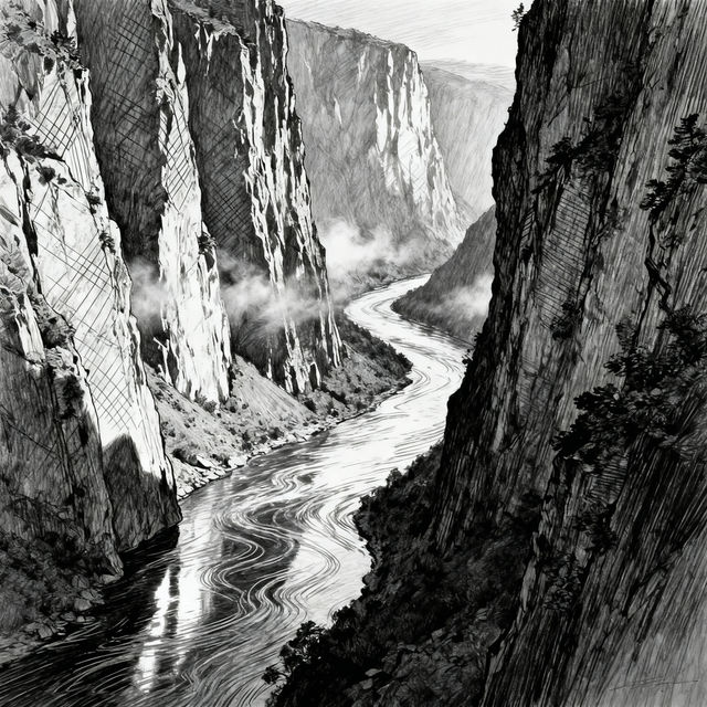 Fjord Drawings - AI Generated Art gallery