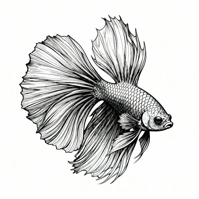 Fish Line Drawings gallery