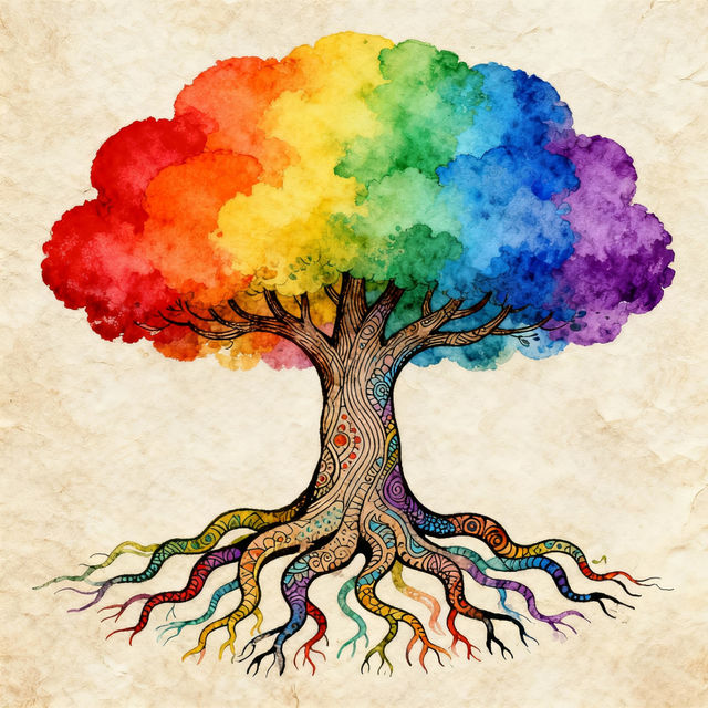 Tree Drawing With Color gallery