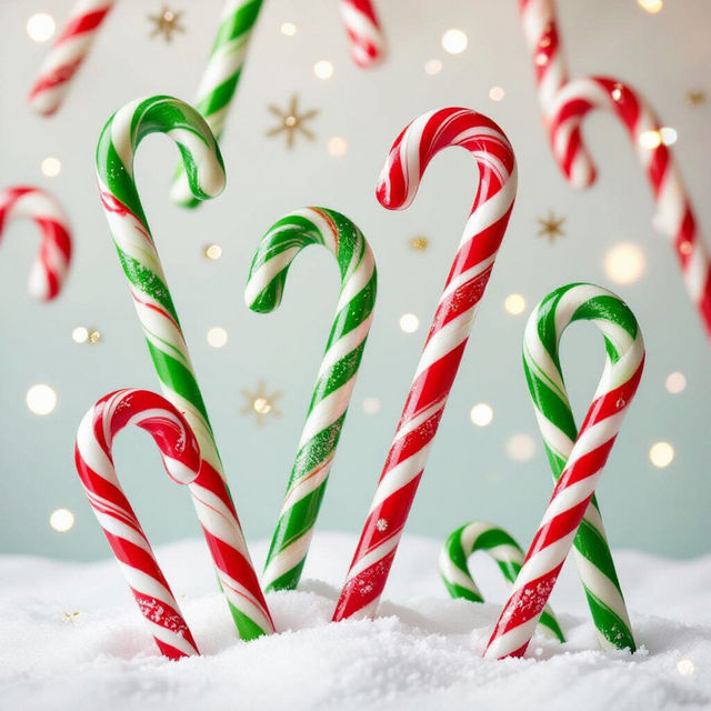Candy Cane Wallpaper - Festive AI Art gallery