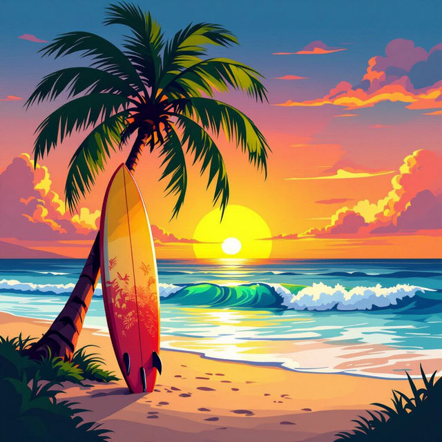 Surfboard Wallpapers - Made With AI gallery