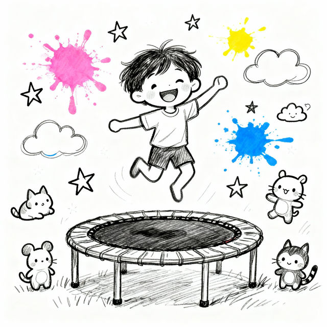 Trampoline Drawing Ideas gallery
