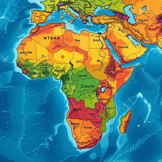 Africa Map HD Images gallery