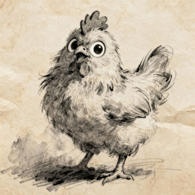 Chicken Sketches - AI Generated gallery