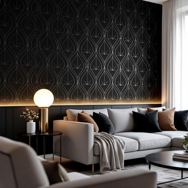 Peel and Stick Wallpaper Black gallery