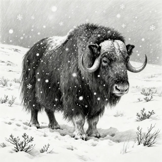 Musk Ox Drawings - AI Generated Art gallery