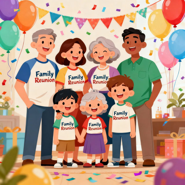 Family Reunion T-Shirt Designs - Made With AI gallery